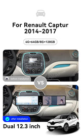 24.6" Dual Screen Android Navigation for Renault Captur 2014-2017 Android Head Unit Aotsr