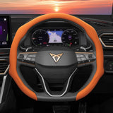Perforated Leather Steering Wheel Cover for Cupra