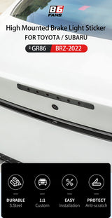 Brake Light Projection Board Sticker for GR86 BRZ Car Interior Accessory GMUNI