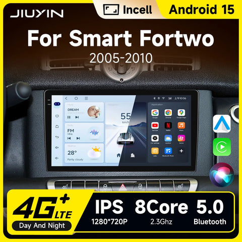 AI Voice CarPlay Android Auto Radio for Smart Fortwo 2005–2010 Android Head Unit JIUYIN