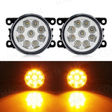 8000LM Universal LED Fog Lights for Citroen Ford Honda Car Interior Accessory MAGIC COLORM 9 Led Yellow