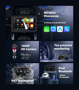 CarPlay GPS Navigation Dashboard with DVR and TPMS Android Head Unit EKIY