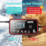 12V 8A Smart Car Battery Charger Automatic Start Fast Charger Pulse Repair Motorcycle Truck Battery Charger GEL Lead Acid Car