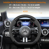 Suede Carbon Steering Wheel Cover for Mercedes