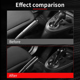 Carbon Fiber Gear Stick Shift Cover for Smart 453 Car Interior Accessory GMUNI