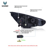 Dual Beam Headlights for Ford Focus 15-18 Headlight Assembly Vland