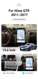 13.6-Inch Android 14 Head Unit for Nissan GTR 2011–2017 Android Head Unit Aotsr