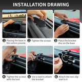 Center Control Phone Holder for Jeep Wrangler JL 2024 Car Interior Accessory HEBE