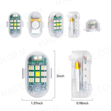 Wireless LED Strobe Warning Lights with Remote Control 2PCS LED Ambient Light MAGIC COLORM