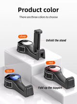 2-in-1 Hidden Headrest Phone Holder and Car Hook