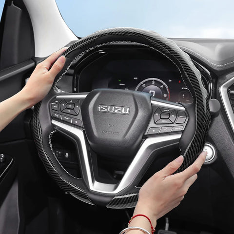 Carbon Fiber Snap-On Wheel Cover for Isuzu Car Interior Accessory Hocasen