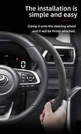Perodua Suede Buckle Steering Wheel Cover Brown
