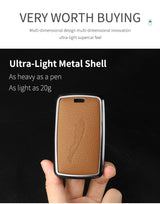 Aluminum Alloy Goatskin Car Key Case Cover for Jaguar JLR