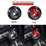 For Ford Mustang 2015 2016 2017 2018 2019 2020 2021 2022 2023 Carbon Fiber Gear Shift Knob Cover Head Trim Accessories Car In