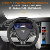 Steering Wheel Cover Suede Carbon for Tesla Model 3