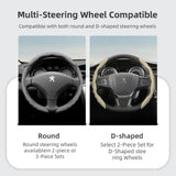 Breathable Anti-Slip Leather Steering Wheel Cover for Peugeot Car Interior Accessory Hocasen
