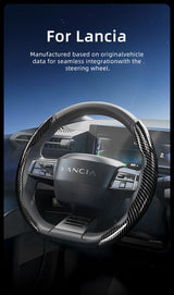 Carbon Fiber Steering Wheel Cover for Lancia Ypsilon Car Interior Accessory Hocasen