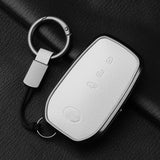 Leather 3 Button Car Key Case Cover for Toyota Sequoia