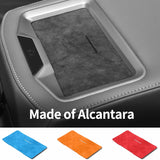 For BMW X3 G45 (2025-) Car Rear Seats Armrest Box Charging Panel Mat Trim Stickers Made of Alcantara Tuning Interior Accessor