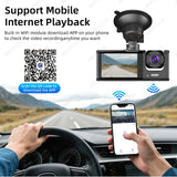 3-Channel 1080P Dash Cam WiFi Night Vision Universal Dashcam AKAMATE