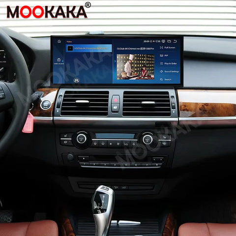 Android 14 Head Unit with 15.8-Inch Screen for BMW X5 X6 Android Head Unit Aotsr 12G256 and 360Camera Eight Core