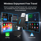 Dual Interface Wireless CarPlay and Android Auto USB Adapter