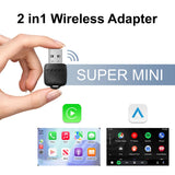 Mini 2-in-1 Wireless CarPlay and Android Auto Box Adapter CarPlay Adapter LEXXSON