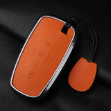 Metal and Leather Car Key Case Cover For Ford