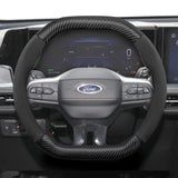 Carbon Fiber Texture Steering Wheel Cover for Ford Focus Car Interior Accessory Hocasen