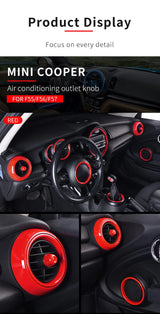 AC Knob Trim for MINI COOPER F55 F56 F57 (4 Pcs)