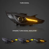 LED Projector Headlights for Hyundai Sonata 2011-2014 LED Ambient Light Vland