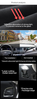 Anti-Slip Dashboard Cover Mat for Mitsubishi EK Space 2014–2020