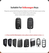 Metal and Leather 3 Button Car Key Case Cove For VW Volkswagen Beetle Caddy Eos Golf Jetta Polo Scirocco Tiguan Touran UP Car