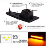 Amber/White Side Marker Lights for Jeep Liberty 08-12 Car Interior Accessory iJDM