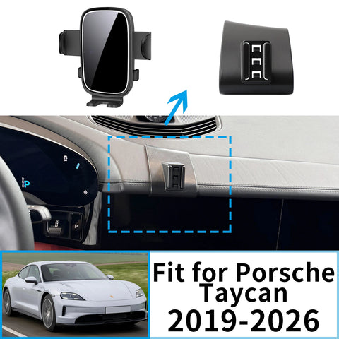 Screen-Mounted Fast Charging Phone Holder for Porsche Taycan Car Phone Holder CATUSIKI