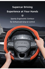 Steering Wheel Cover Premium Suede for Lynk & Co 01