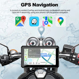 5Inch Motorcycle Monitor CarPlay Dashcam TPMS Universal Android Head Unit AKAMATE