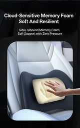 Ergonomic Car Neck Headrest & Lumbar Support Pillow Set, Adjustable Memory Foam