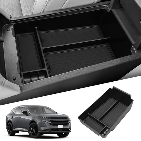 Nissan Murano 2025 Center Console Armrest Storage Box Car Tray Organizers Accessories Tidying Black Car Interior Accessory Sm