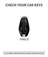 Leather Car Key Case Cover Shell For DENZA D9 EV D9 DM Sheep Suede Car Remote Key Bag Case Protecter Keychain Cover Decorativ