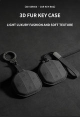 Suede Car Key Case Shell For Jetour Freedom T1 Jetour Freedom T2 Traveller Remote Key Bag Case Fob Protection Keychain Car In
