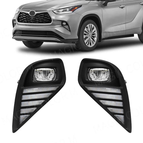 DRL Fog Light Dual Colors for Toyota Highlander 2021-2022 Car Interior Accessory MAGIC COLORM