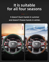 Anti-Slip Suede Steering Wheel Cover for Ram 1500