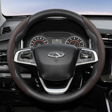 Breathable Holes Leather Steering Cover for Chery