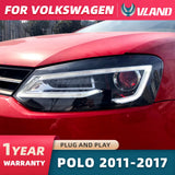 VW Polo Dual Beam Headlights Assembly for 2009-2017 Car Interior Accessory Vland