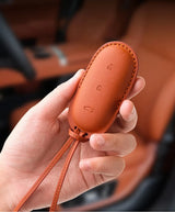 Leather Car Smart Key For Li Lixiang L7 L8 2022 2023 Fob Case Cover For Leading Ideal One Li Auto L9 Keychain Key Accessories