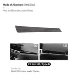 For BMW 2020-Latest Model 3er G20 G21 G28 Made of Alcantara Center Console Dashboard Trim Sticker Car Interior Tuning Accessory