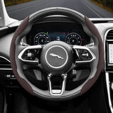 Segmented Suede Steering Wheel Cover for Jaguar XF XE