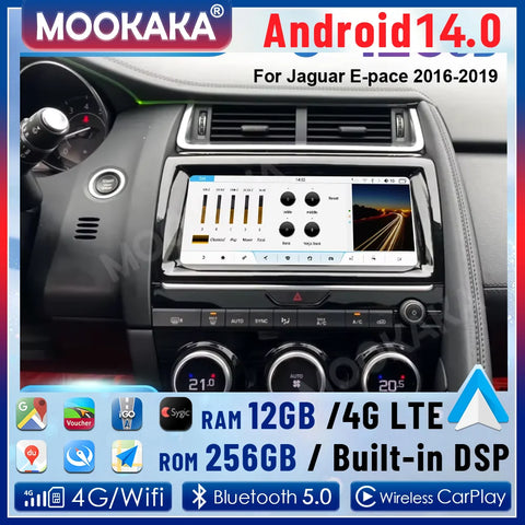 Android 13 Multimedia Navigation System for Jaguar E-pace 2016-2019 Android Head Unit Aotsr 8GB 256GB Eight Core