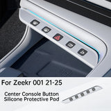For Zeekr 001 21-25 Car Center Console Button Silicone Pad AC Key Protective Film Scratch-resistant Interior Accessories